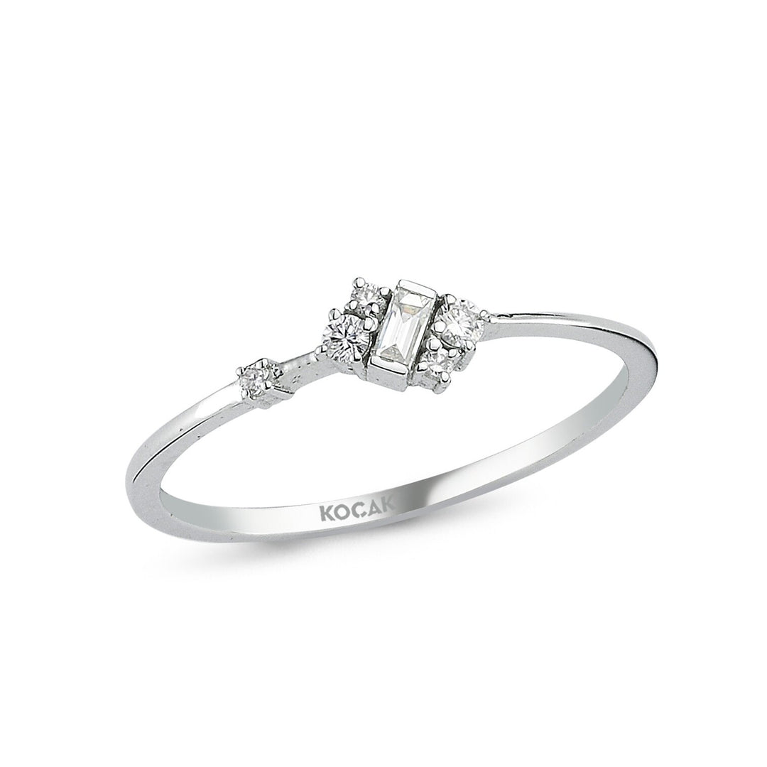 0.10 Karat Baguette Stone Set Diamond Ring