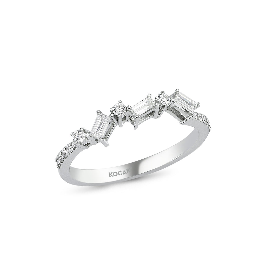 0.29 Karat Baguette Stone Set Diamond Ring