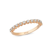 0.19 Karat Half Eternity Diamond Rose Ring