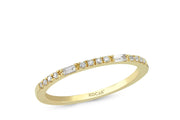 0.15 Karat Baguette Stone Set Diamond Ring