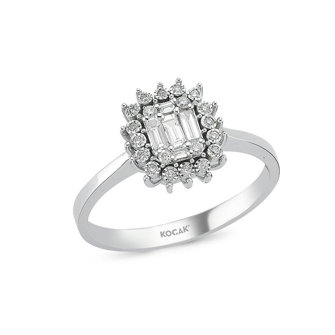 0.25 Karat Baguette Stone Set Diamond Ring