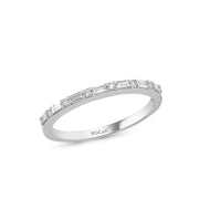 0.26 Karat Half Eternity Baguette Diamond Ring