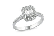 0.21 Karat Baguette Diamond Ring