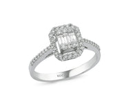 0.21 Karat Baguette Diamond Ring