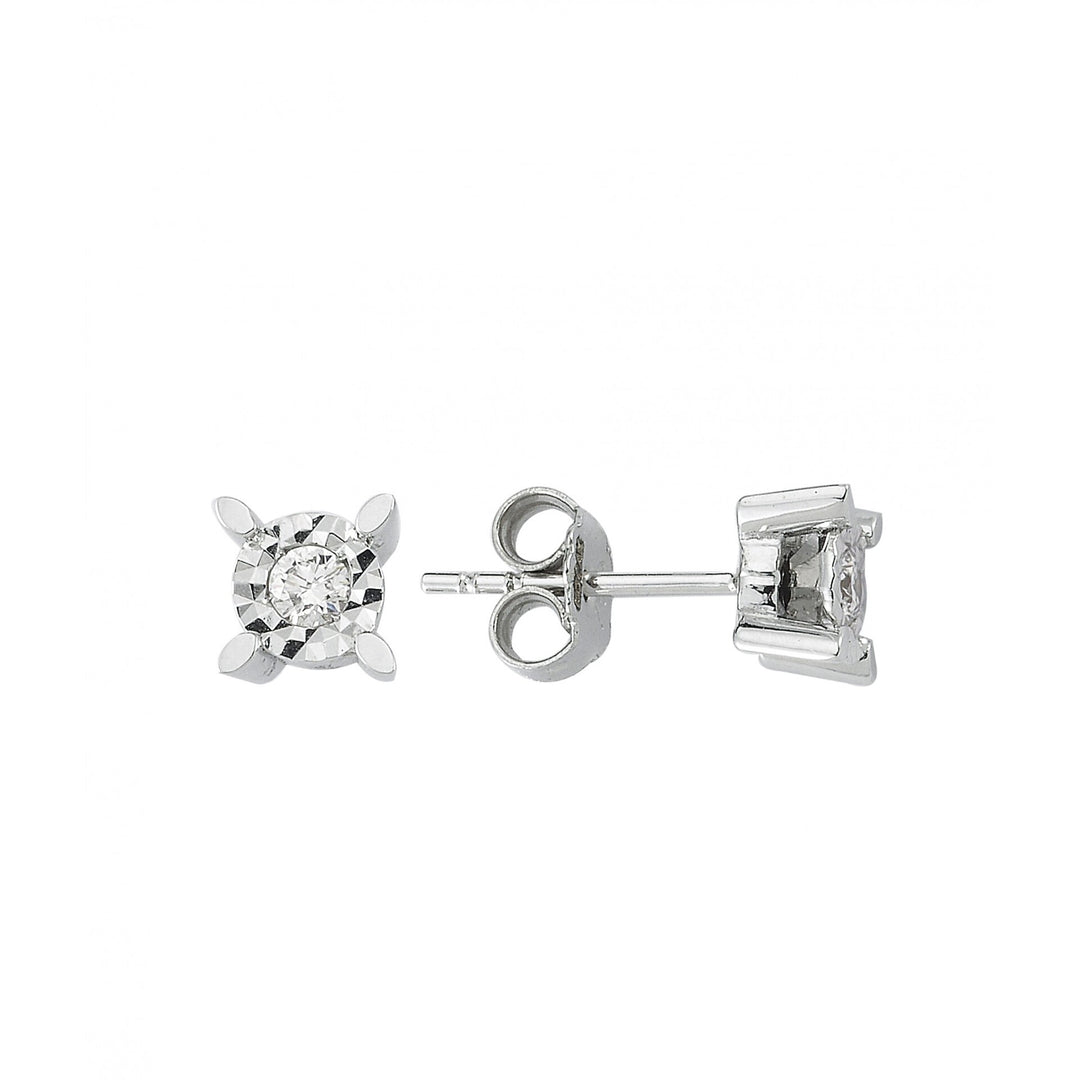 0.14 Karat Diamond Solitaire Earrings