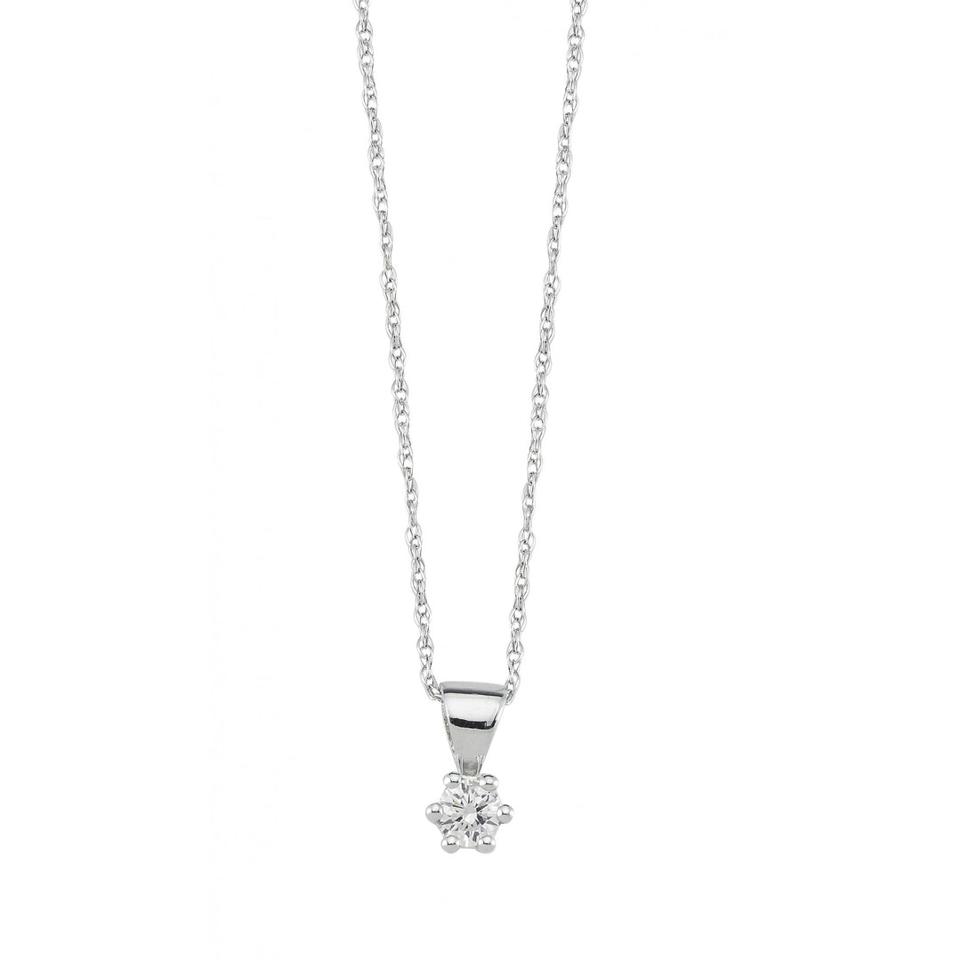 0.19 Karat GH VS Diamond Solitaire Necklace