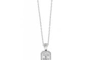 0.33 Karat Diamond Baguette Necklace