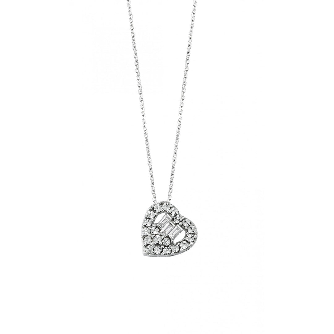 0.06 Karat Baguette Diamond Kalp Necklace