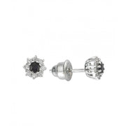 0.53 Karat Diamond Sapphire Earrings