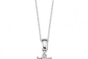 0.43 Karat Diamond Emerald Necklace