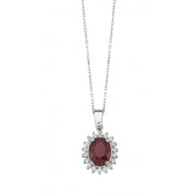 1.68 Karat Diamond Ruby Necklace