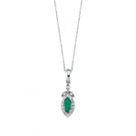 Load image into Gallery viewer, 0.39 Karat Diamond Emerald Necklace