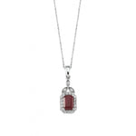 Load image into Gallery viewer, 0.88 Karat Diamond Ruby Necklace