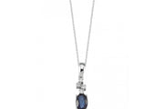 0.60 Karat Diamond Sapphire Necklace
