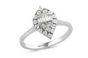 0.14 Karat Baguette Stone Set Diamond Ring