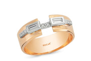 0.15 Karat Baguette Diamond Rose Ring
