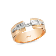 0.15 Karat Baguette Diamond Rose Ring