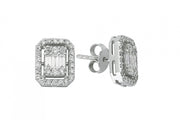 0.71 Karat Baguette Diamond Earrings