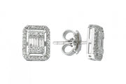 0.45 Karat Baguette Diamond Earrings