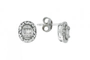0.19 Karat Baguette Diamond Earrings