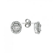 0.19 Karat Baguette Diamond Earrings