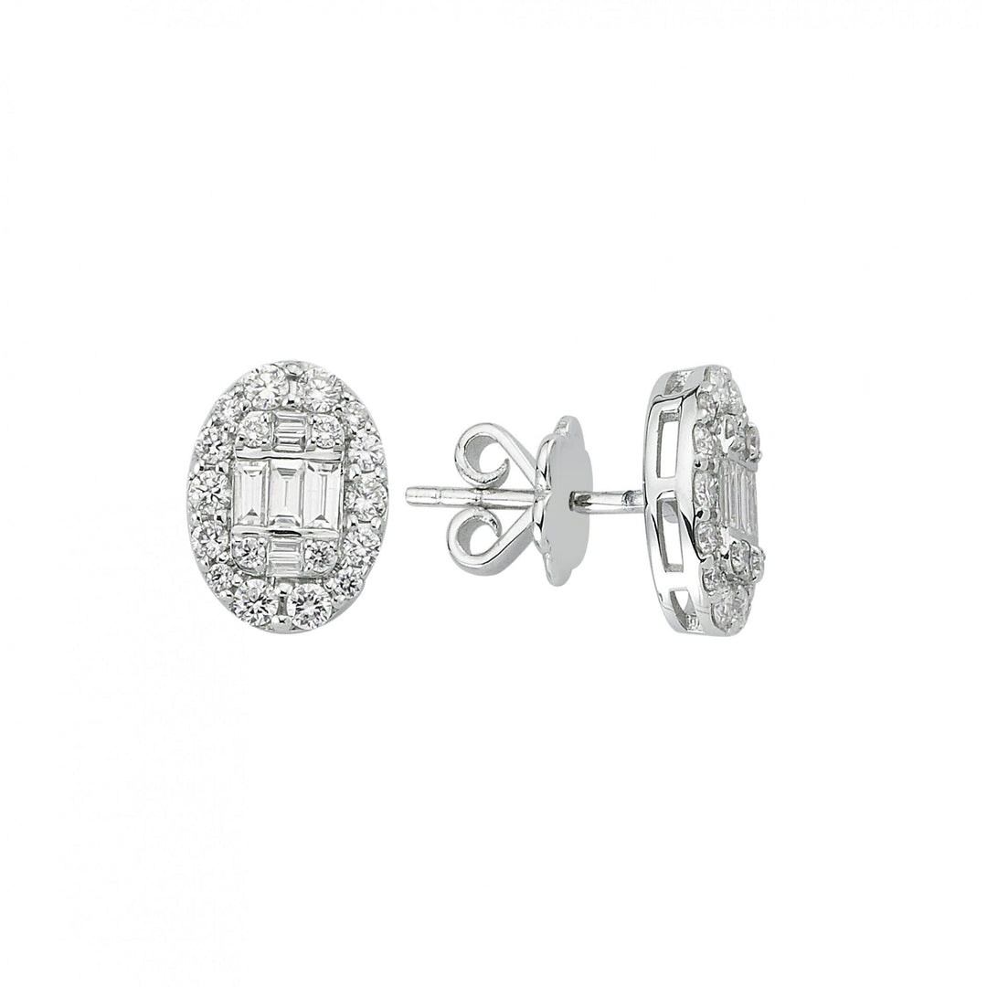 0.71 Karat Baguette Diamond Earrings