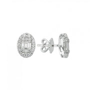 0.71 Karat Baguette Diamond Earrings