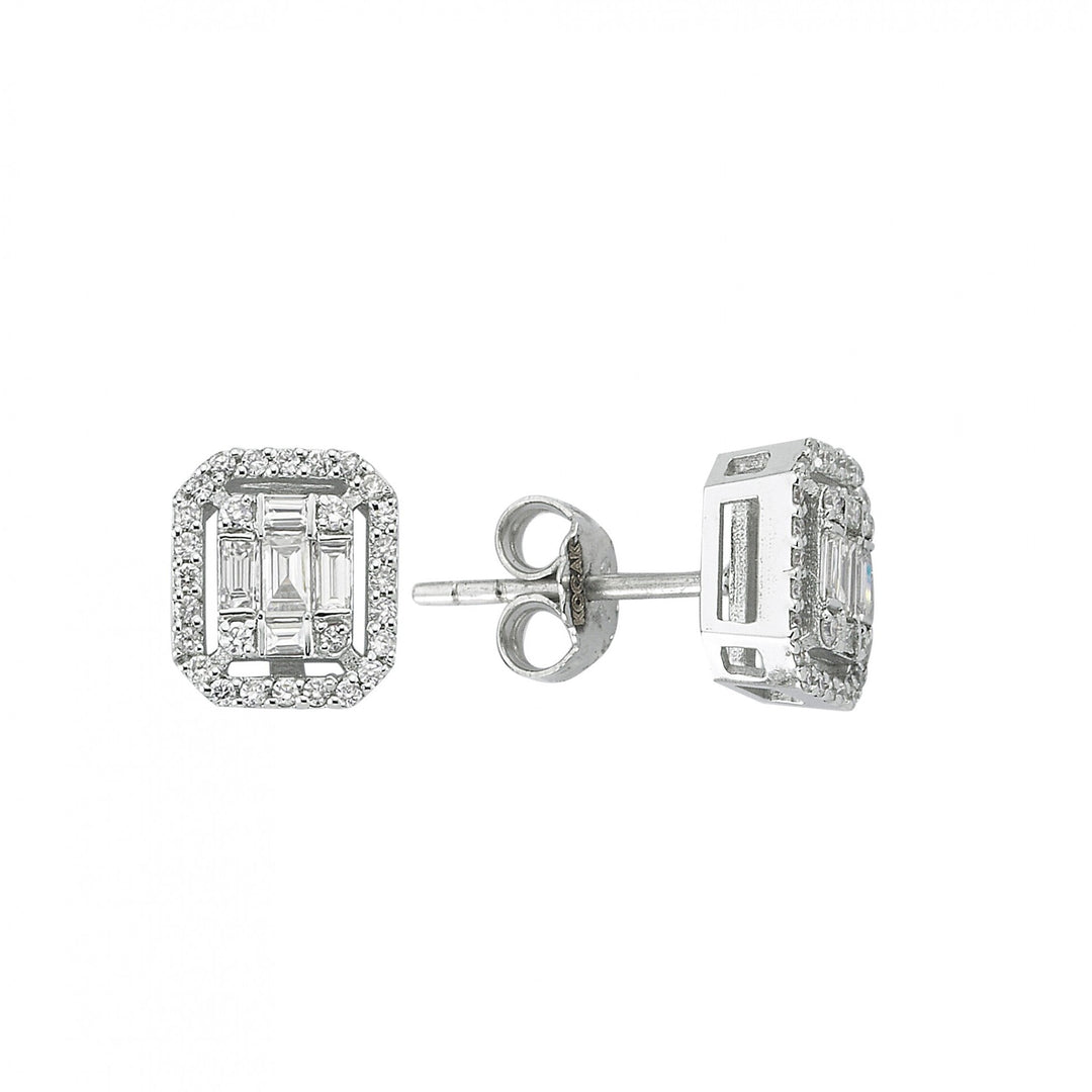 0.49 Karat Baguette Diamond Earrings