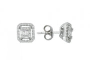 0.49 Karat Baguette Diamond Earrings