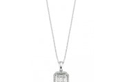 0.28 Karat Diamond Baguette Necklace