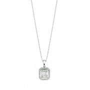 0.28 Karat Diamond Baguette Necklace