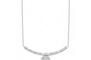 0.44 Karat Diamond Baguette Necklace