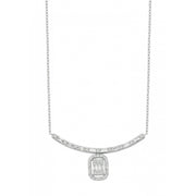 0.44 Karat Diamond Baguette Necklace