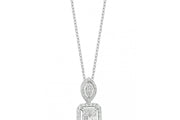 0.26 Karat Baguette Stone Set Diamond Necklace