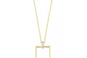 14ct Gold Stone Set Kare Necklace