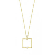14ct Gold Stone Set Kare Necklace