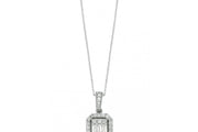 0.33 Karat Diamond Baguette Necklace