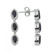 1.80 Karat Diamond Sapphire Earrings
