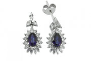 1.09 Karat Diamond Sapphire Earrings