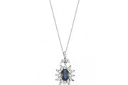 0.56 Karat Diamond Sapphire Necklace
