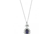 0.56 Karat Diamond Sapphire Necklace
