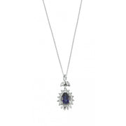 0.56 Karat Diamond Sapphire Necklace
