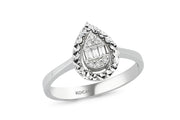 0.09 Karat Baguette Diamond Ring