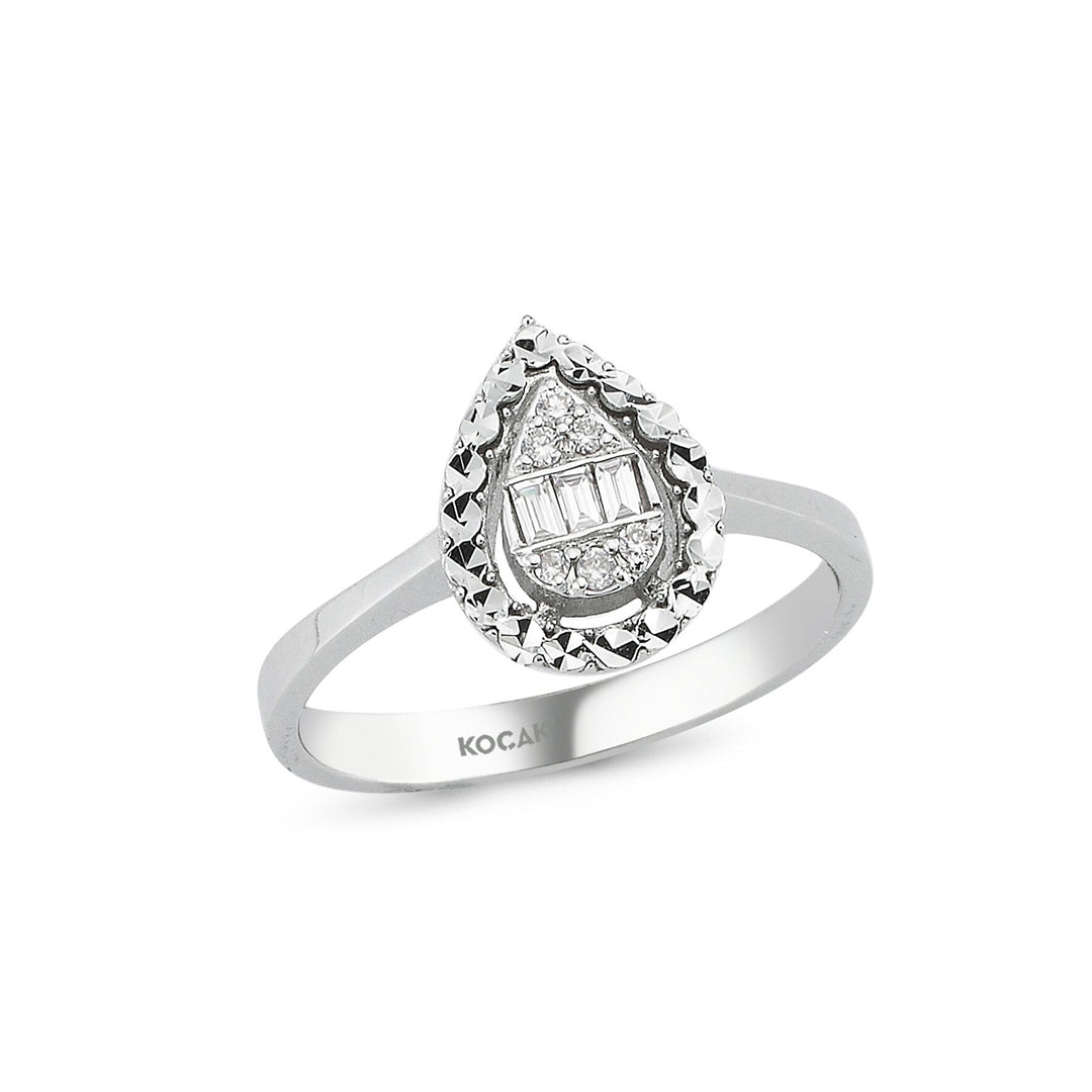 0.09 Karat Baguette Diamond Ring