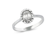 0.10 Karat Baguette Diamond Ring
