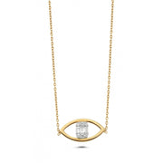 0.26 Karat Baguette Diamond Rose Necklace
