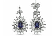 1.20 Karat Diamond Sapphire Earrings