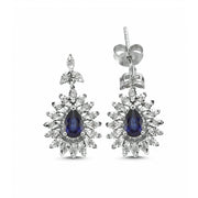 1.20 Karat Diamond Sapphire Earrings