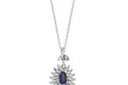 0.61 Karat Diamond Sapphire Necklace