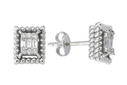 0.27 Karat Baguette Diamond Earrings
